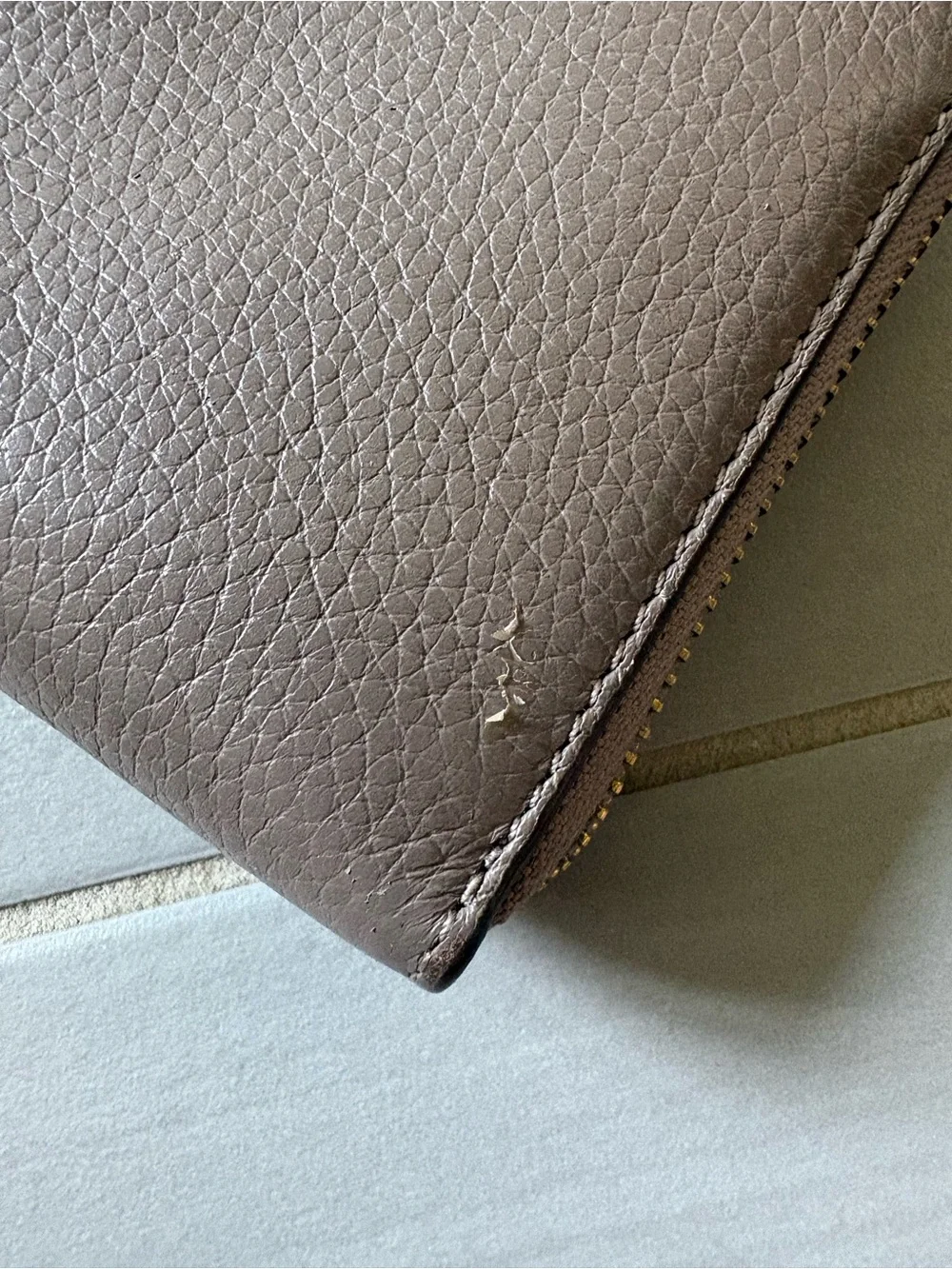 Tory Burch Britten Zip Continental Wallet | Portobello with Gold Logo